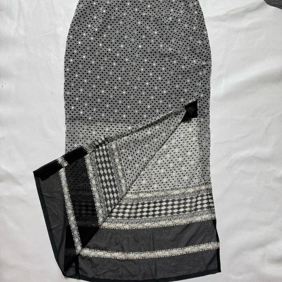 Tracy Feith Black and White Patterned Maxi Skirt - Picture 1 of 3